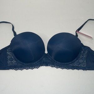 Super Push Up Extreme Padded Maximum Lift Lace Multi-way Strapless Bra. …